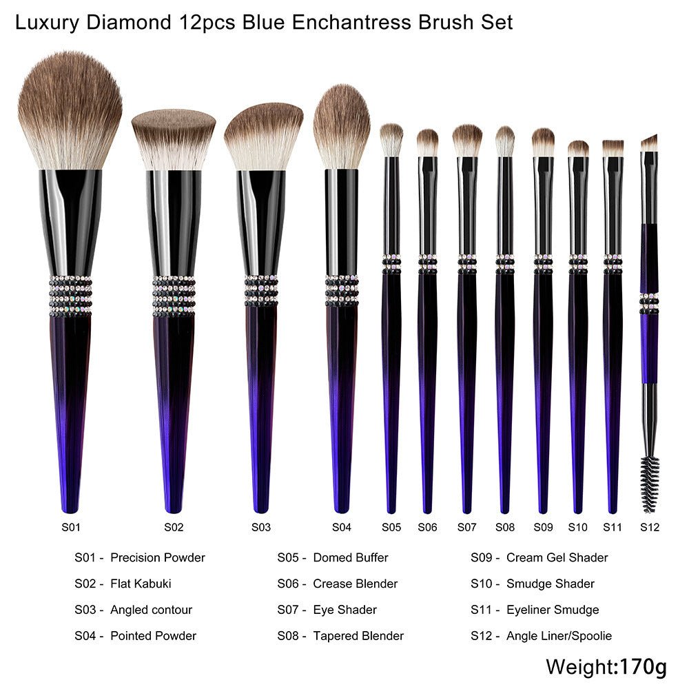 12 Gradient Makeup Brushes Set - Ever Radiant